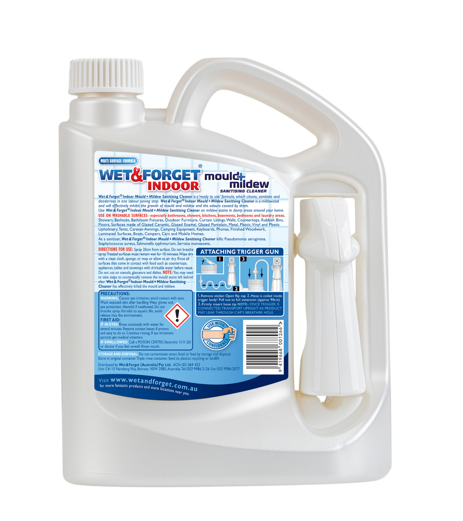 Remove Indoor Mould & Mildew, Sanitising Mould Cleaner Wet & Indoor, Australia — Wet
