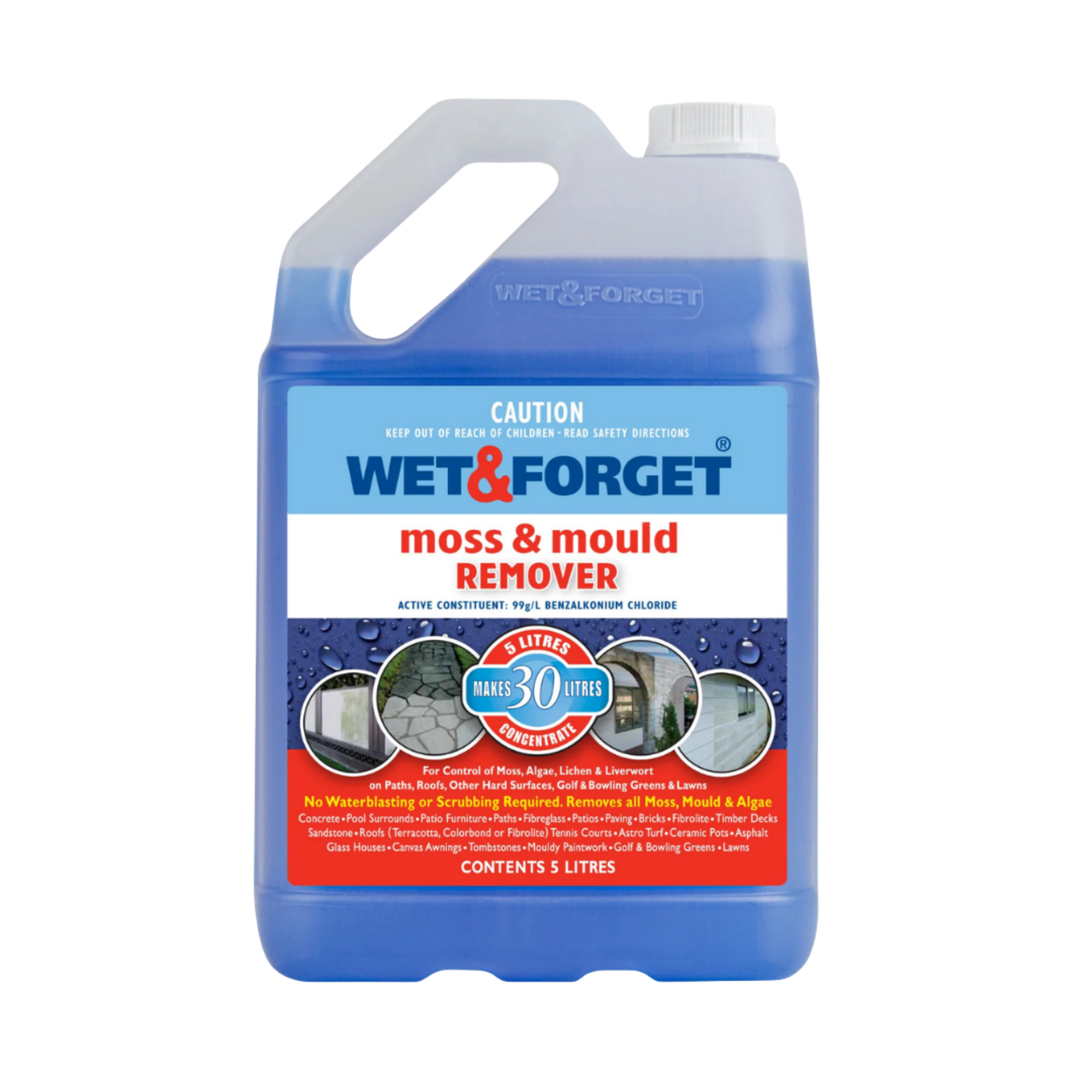Wet & Forget Concentrate 5L - Exterior Moss & Mould Remover